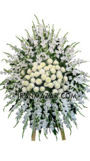 گل تسلیت _ تاج گل یک طبقه _ تاج گل تسلیت _ ارسال تاج گل