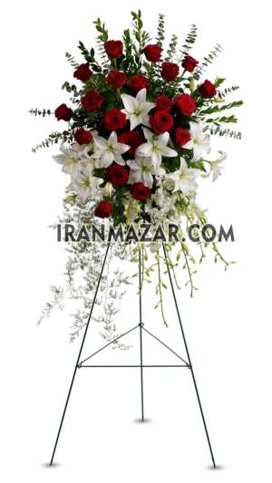 تاج گل ختم _ پایه گل ختم _ گل ختم _ تاج گل یک طبقه